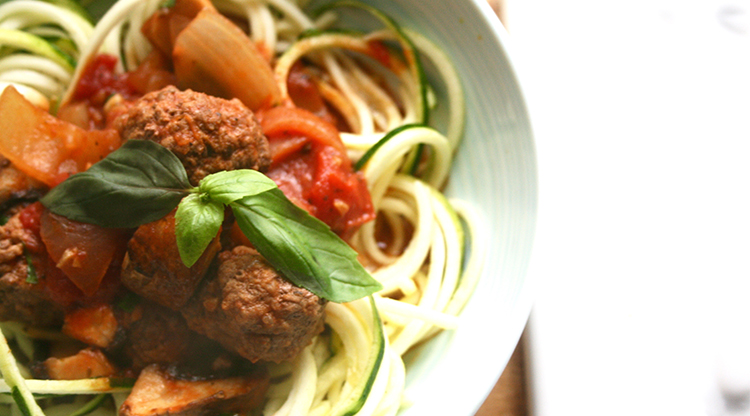 Meatballs & Veggie Spaghetti –  Gluten Free